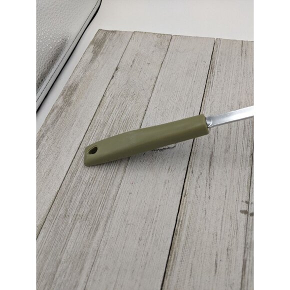 Vintage Ekco #1 Chromium Plate Green Handle Spout Ladle 10 3/4" - Picture 5 of 7